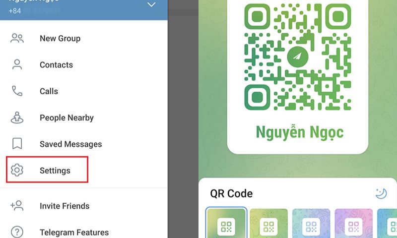 Cách lấy QR code trên Telegram - Cách quét mã QR telegram của người khác